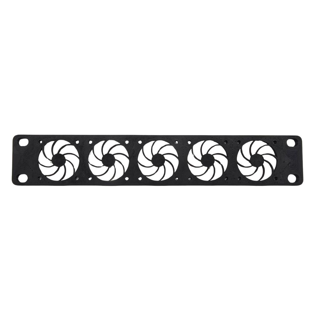 1U 40mm Fan Panel for 10" Mini Rack – Holds 5 Fans