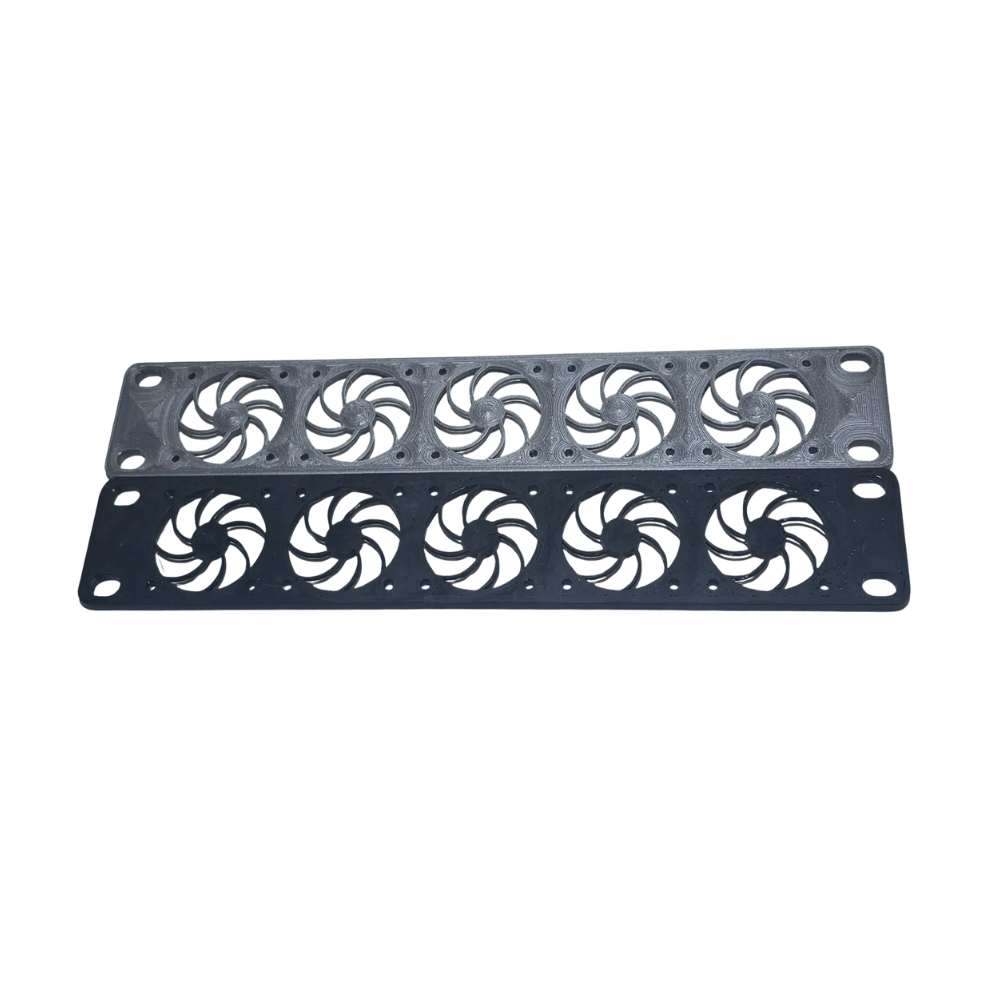 1U 40mm Fan Panel for 10" Mini Rack – Holds 5 Fans
