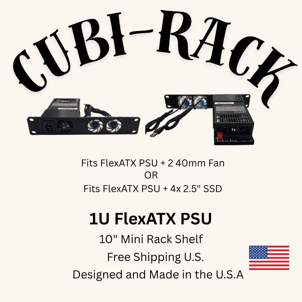 1U FlexATX PSU Shelf for 10" Mini Rack