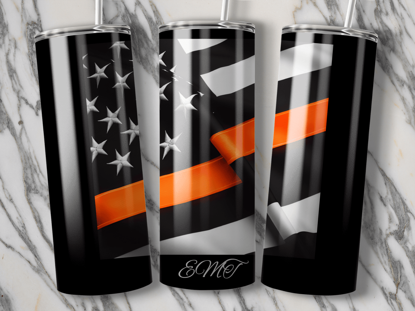 Thin Orange Line EMT Support Tumbler