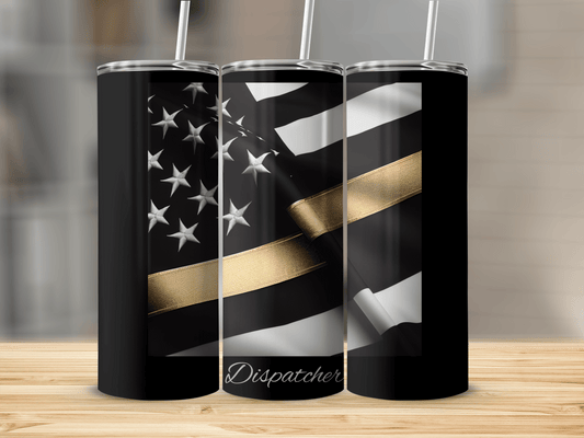 Thin Gold Line Dispatcher Support Tumbler