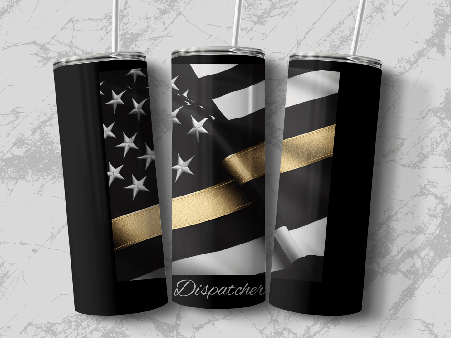 Thin Gold Line Dispatcher Support Tumbler