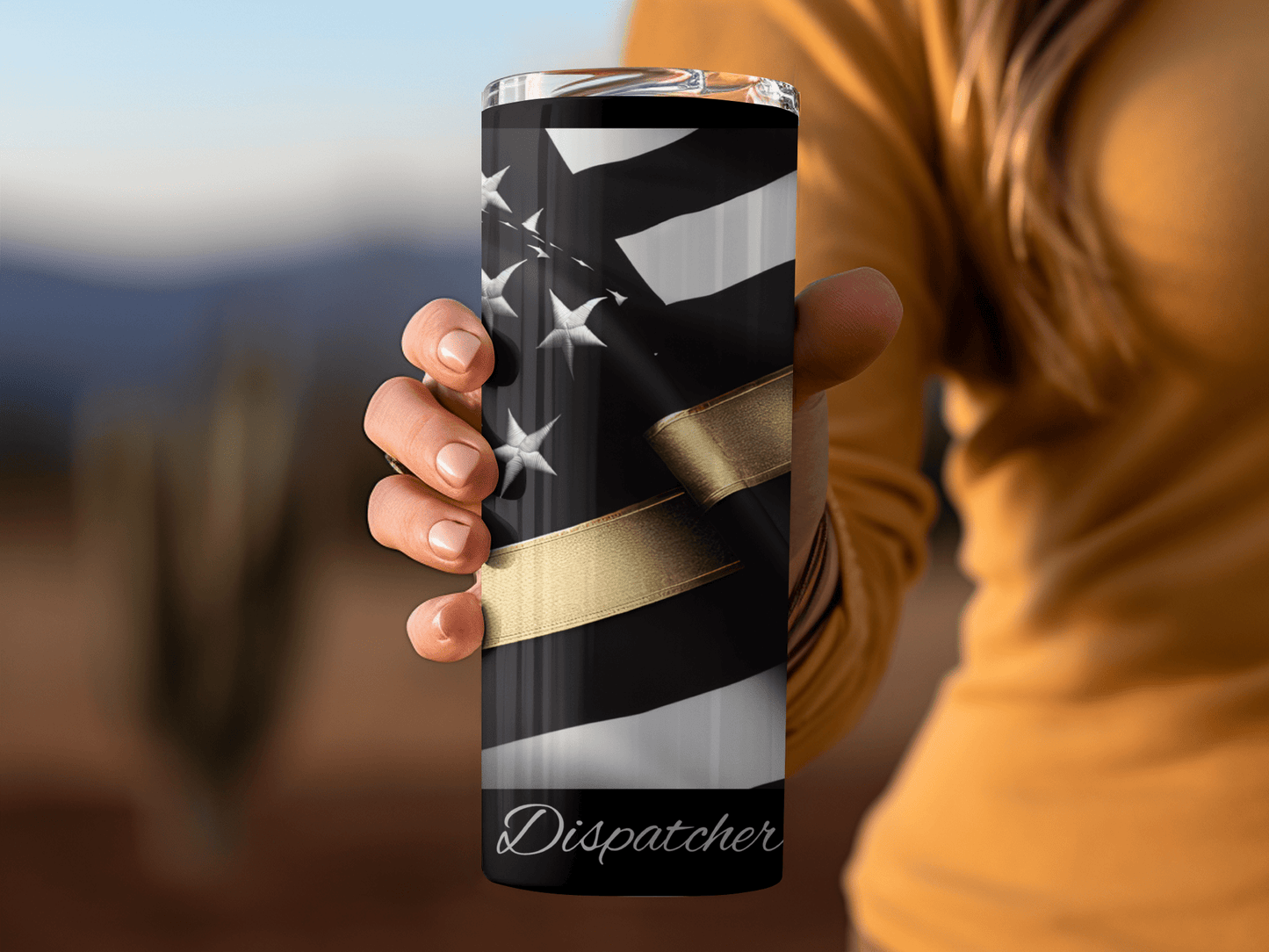 Thin Gold Line Dispatcher Support Tumbler