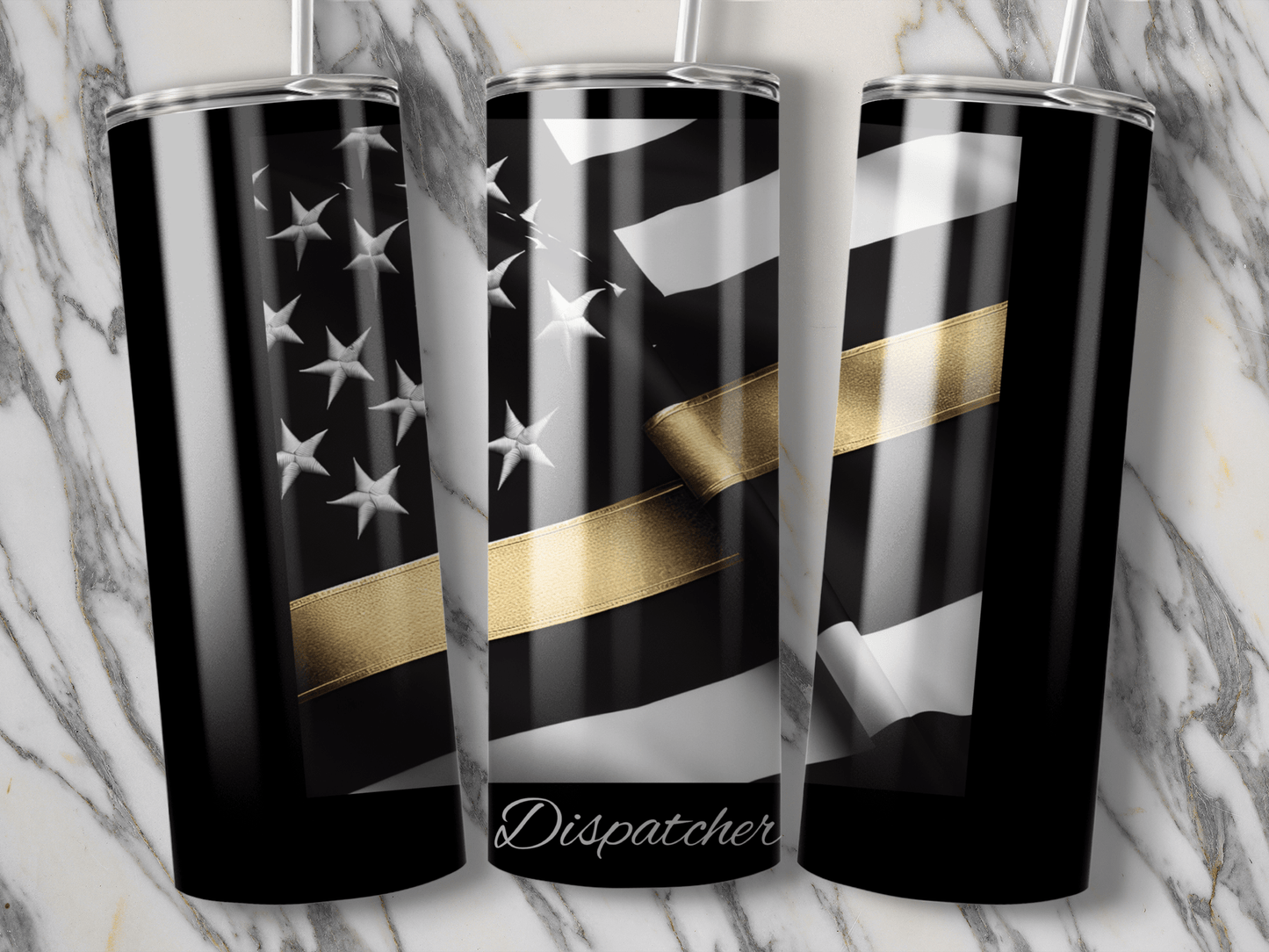 Thin Gold Line Dispatcher Support Tumbler