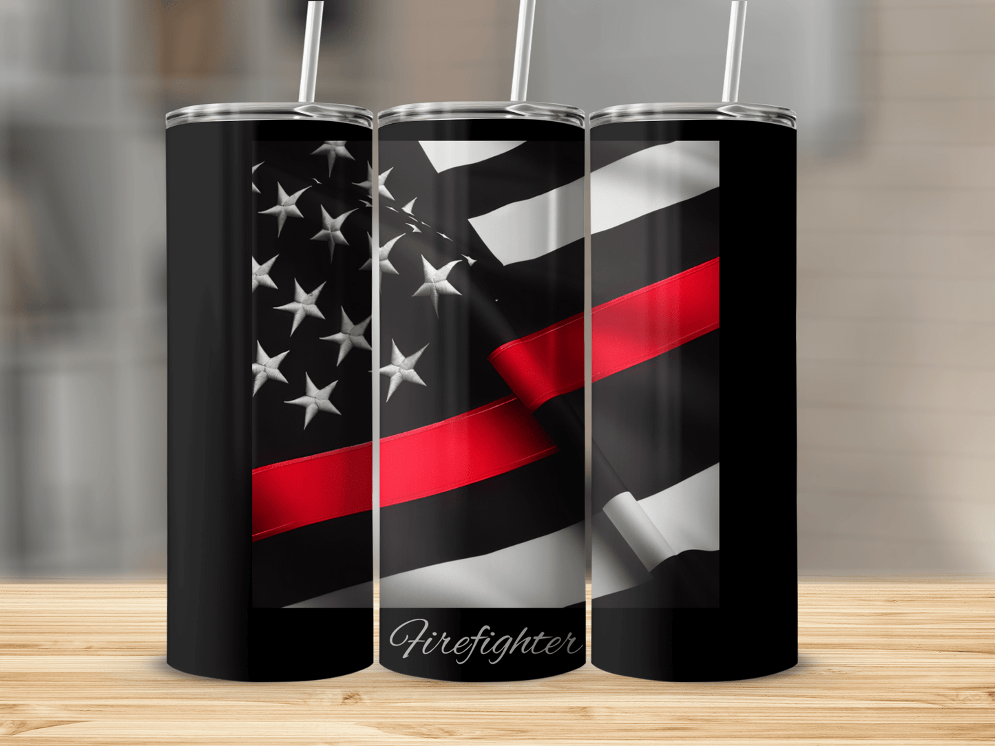 Thin Red Line Firefighter Support Tumbler
