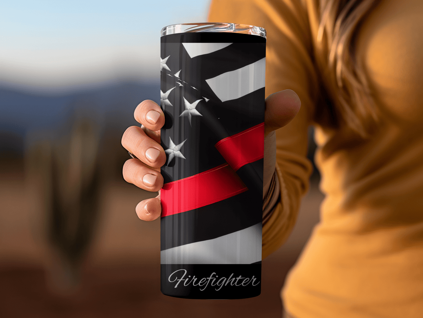 Thin Red Line Firefighter Support Tumbler
