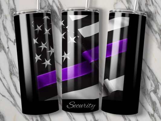 Thin Purple Line Security Guard Support Tumbler