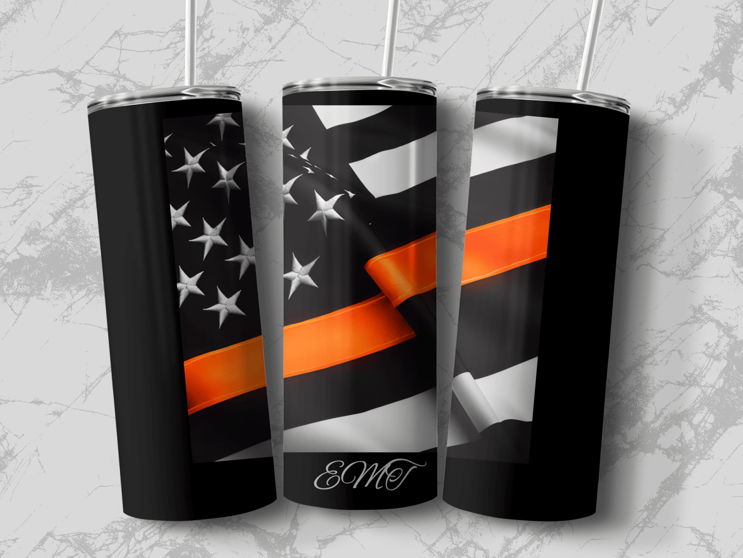Thin Orange Line EMT Support Tumbler