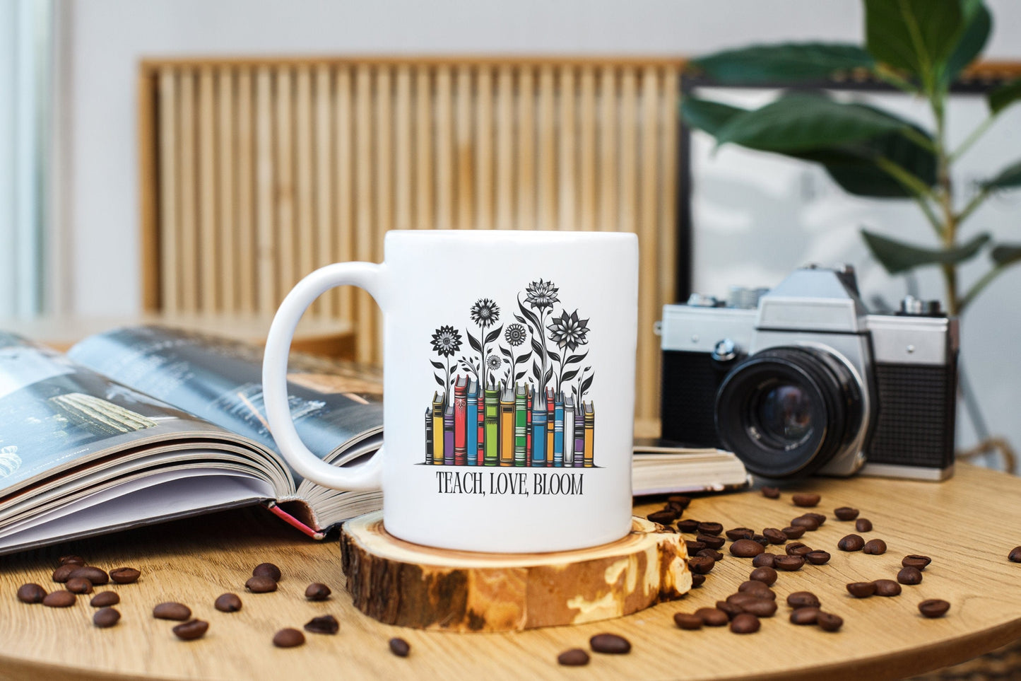 Teach. Love. Bloom. Teachers Appreciation Ceramic Coffee Mug