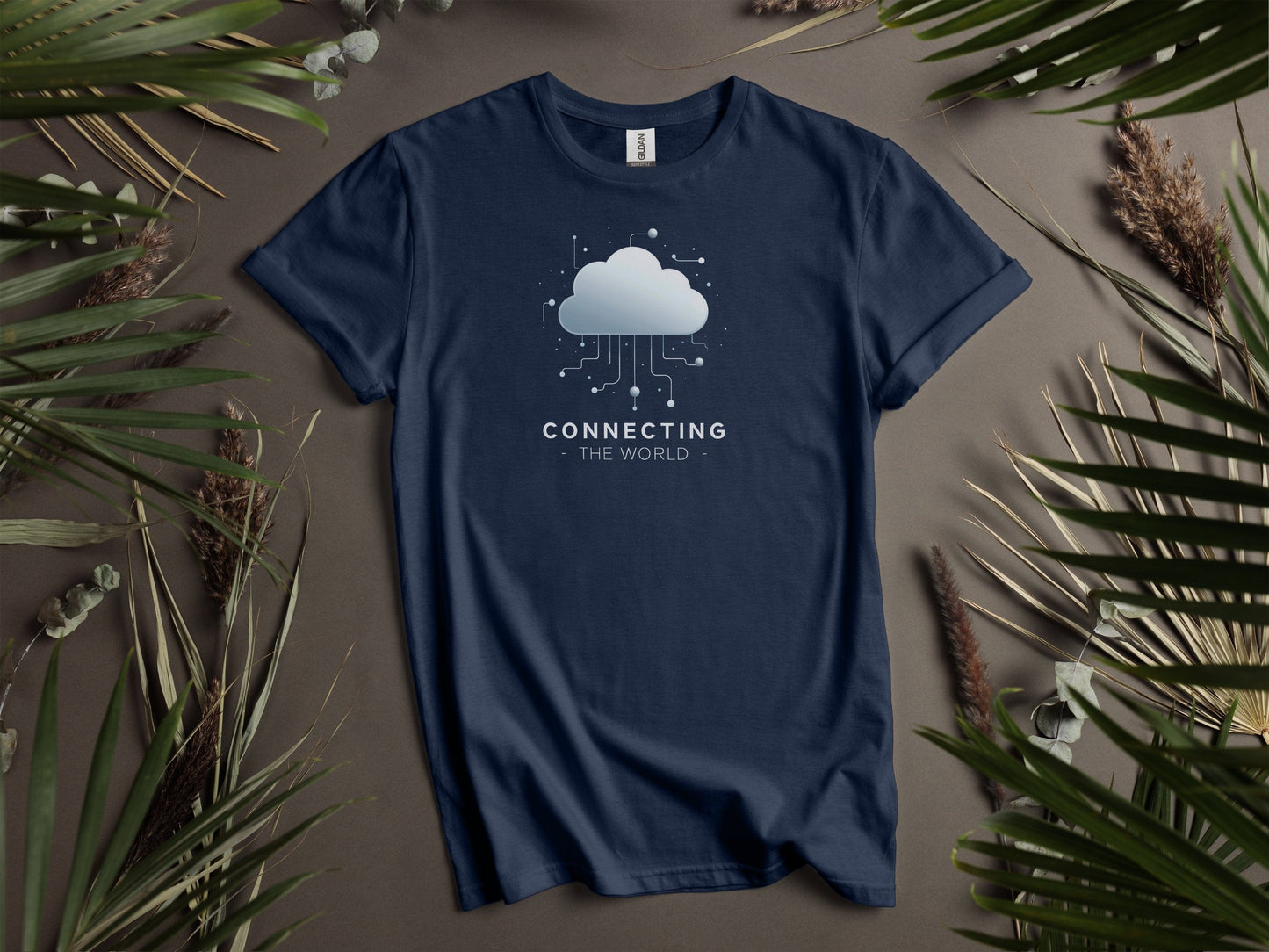 Connecting The World Cloud Design T-Shirts
