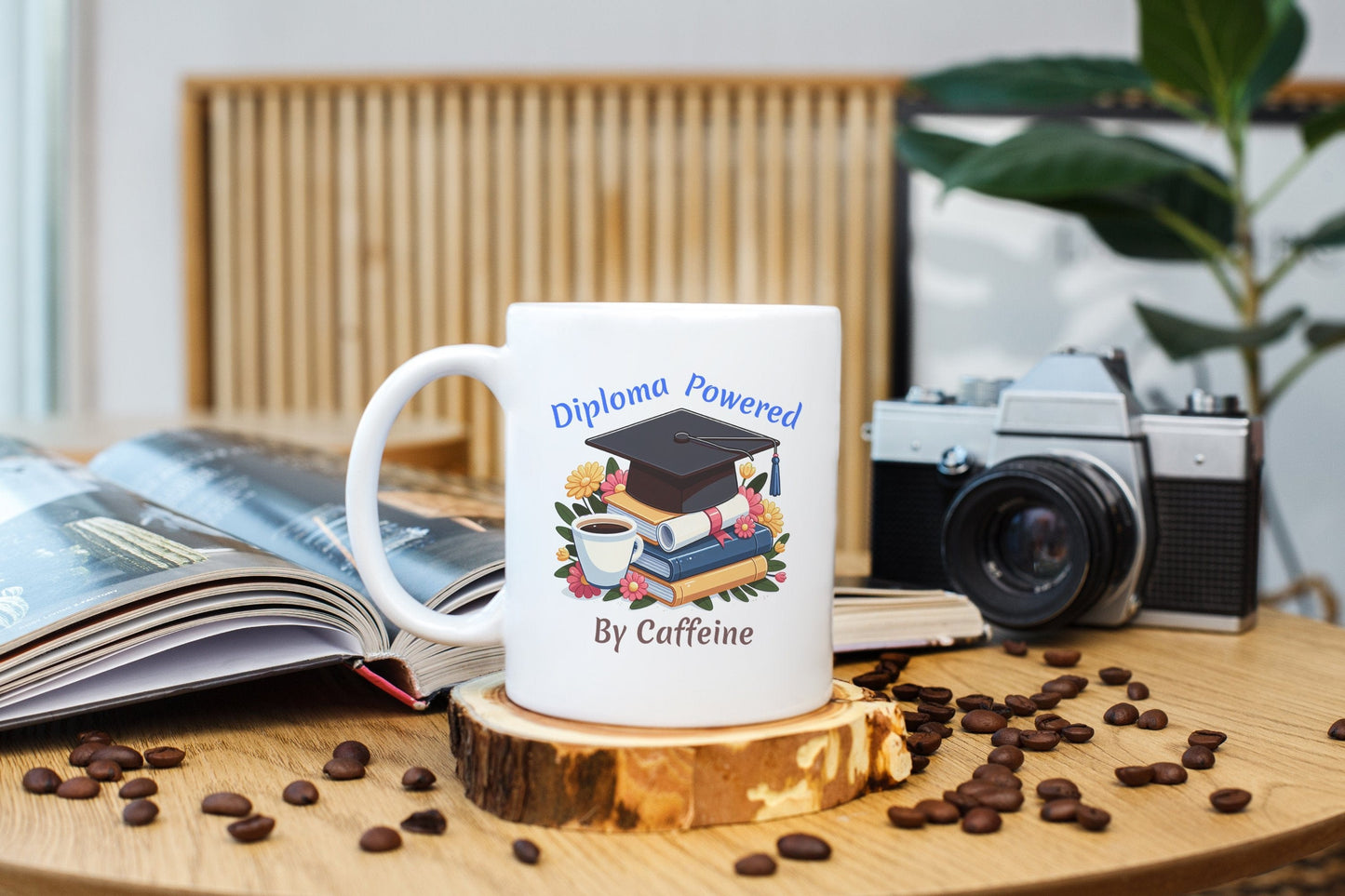 Diploma Powered by Caffeine Ceramic Coffee Mug