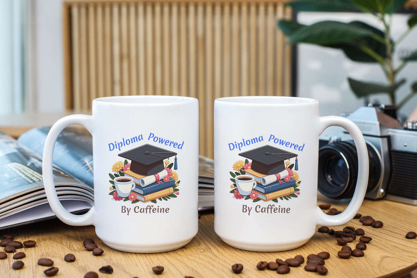 Diploma Powered by Caffeine Ceramic Coffee Mug