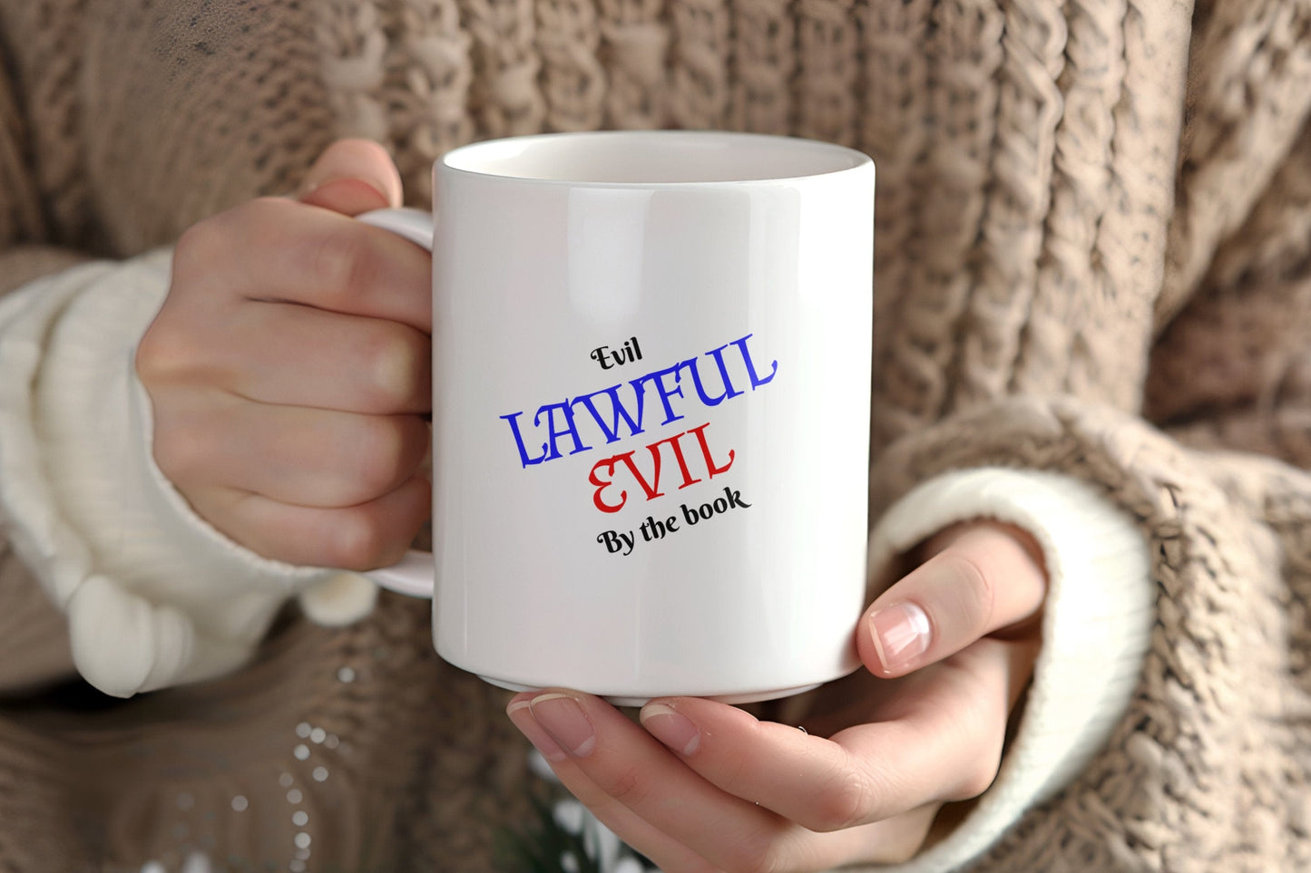 Lawful Evil, By The Book Ceramic Coffee Mug