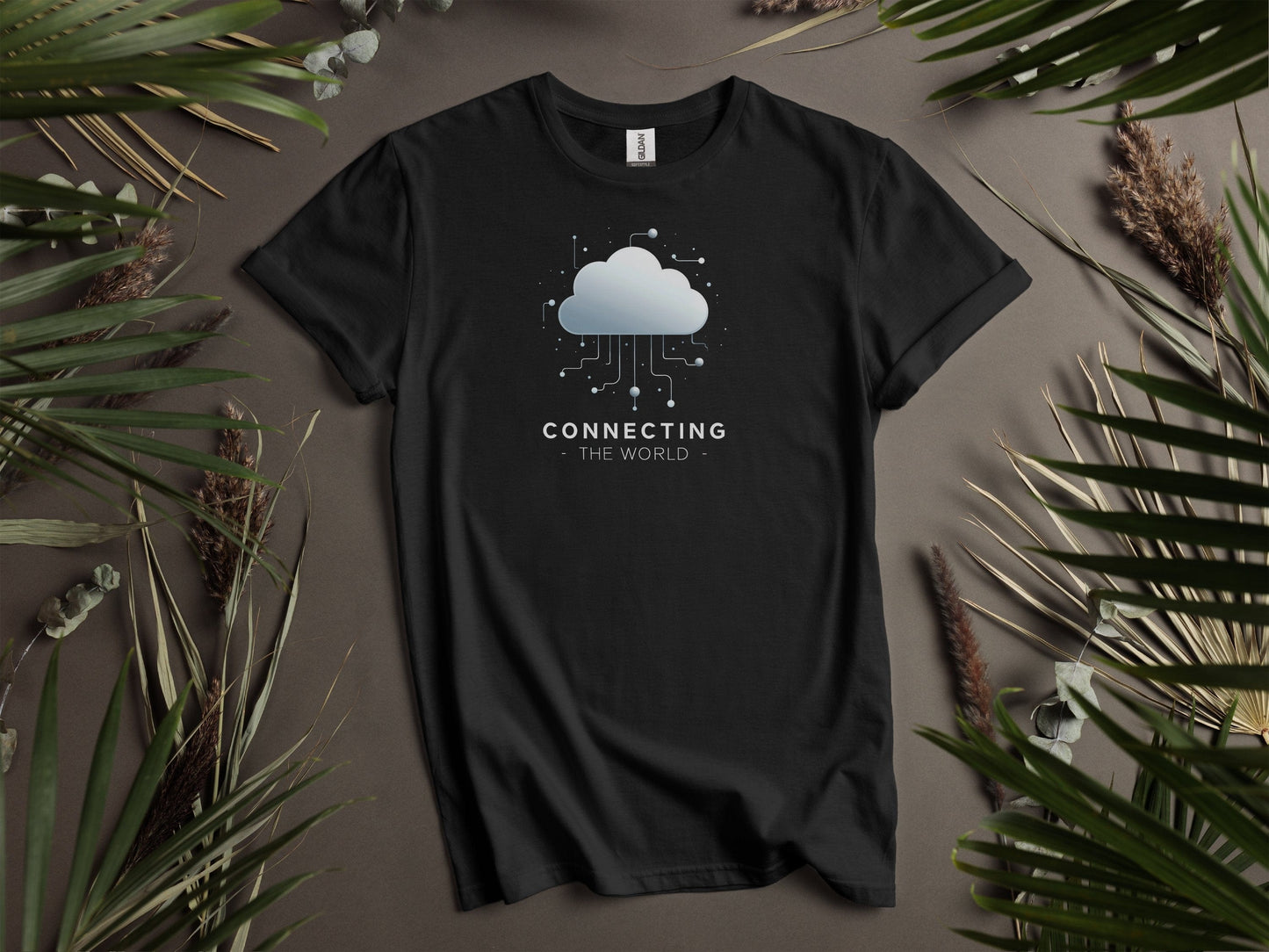 Connecting The World Cloud Design T-Shirts