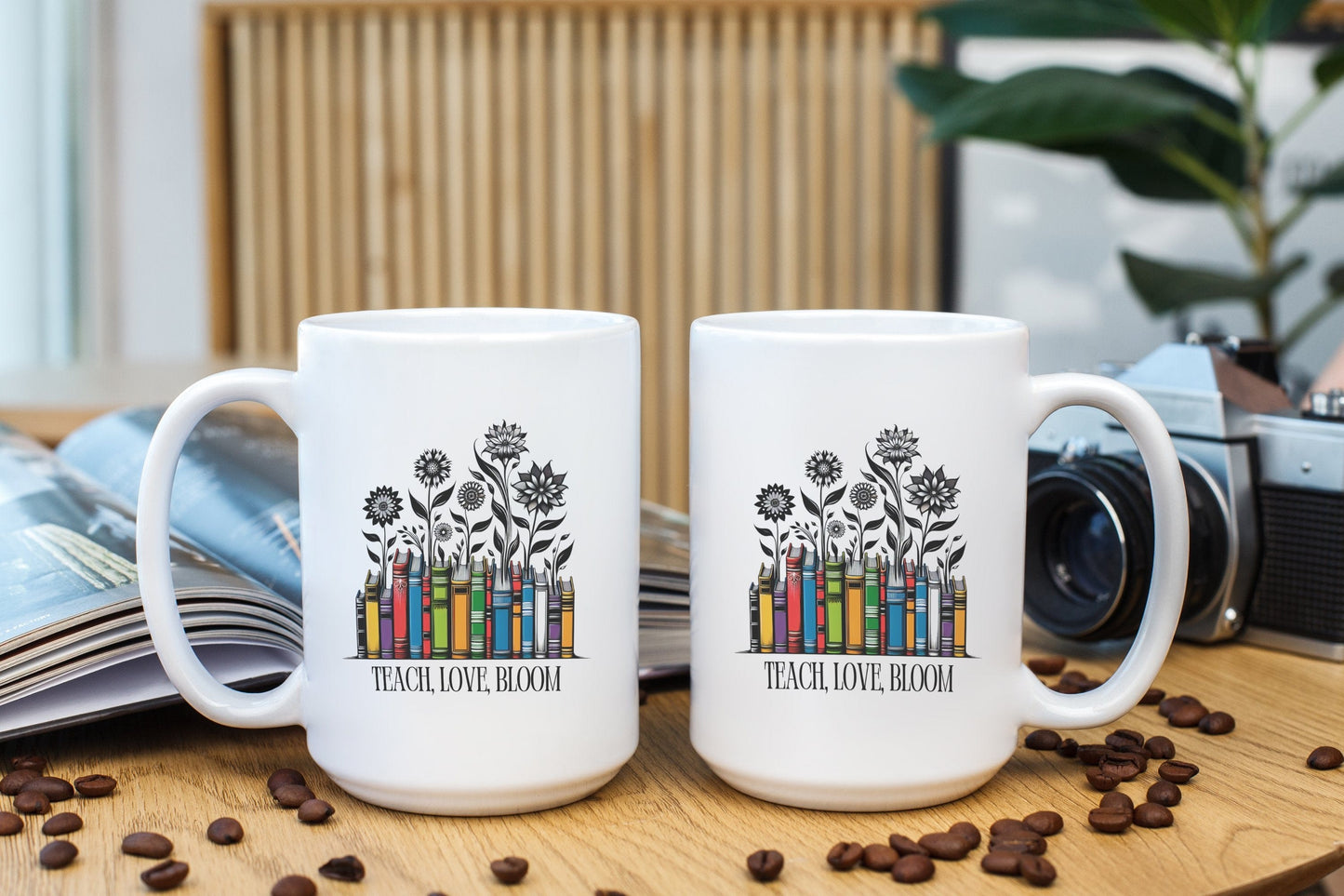 Teach. Love. Bloom. Teachers Appreciation Ceramic Coffee Mug