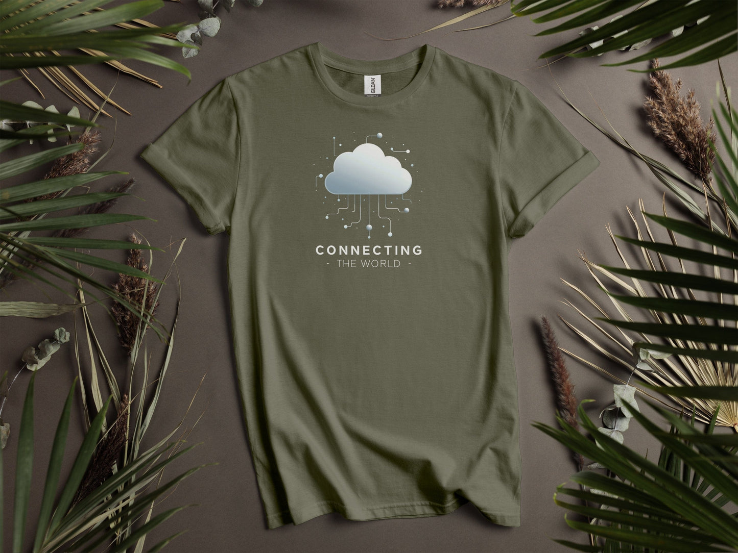 Connecting The World Cloud Design T-Shirts