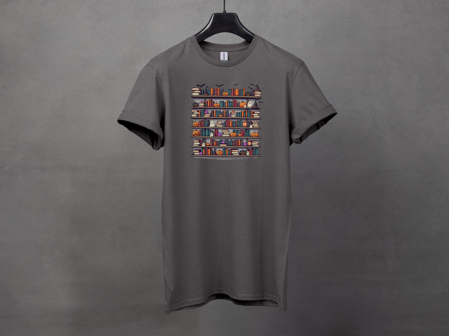 Unique Halloween Bookshelf Design T-Shirts