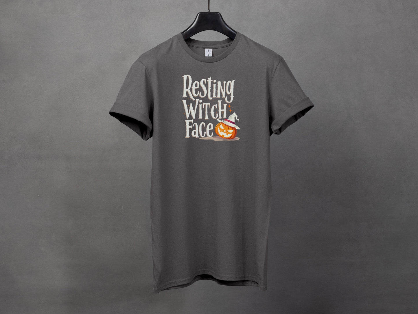 Resting Witch Face Halloween Pumpkin T-Shirts
