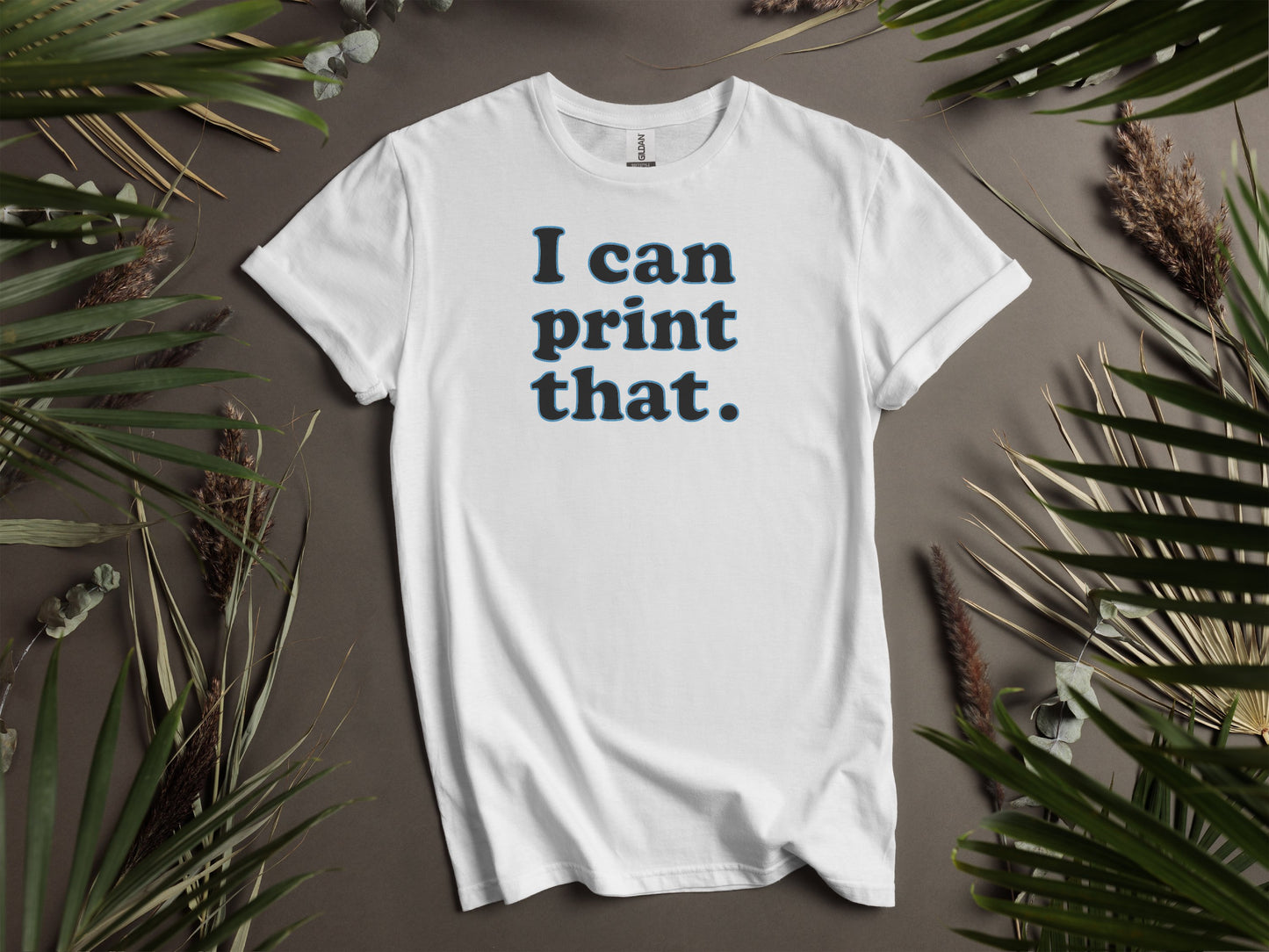 I can print that graphic white casual short sleeve product type