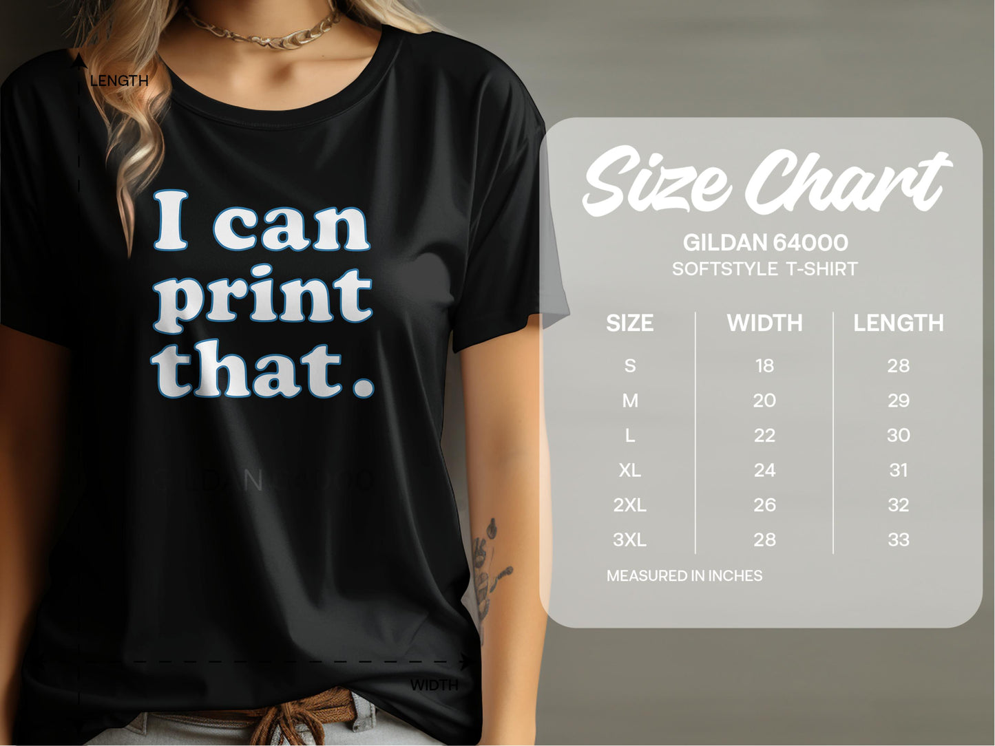I can print that graphic T-shirt product