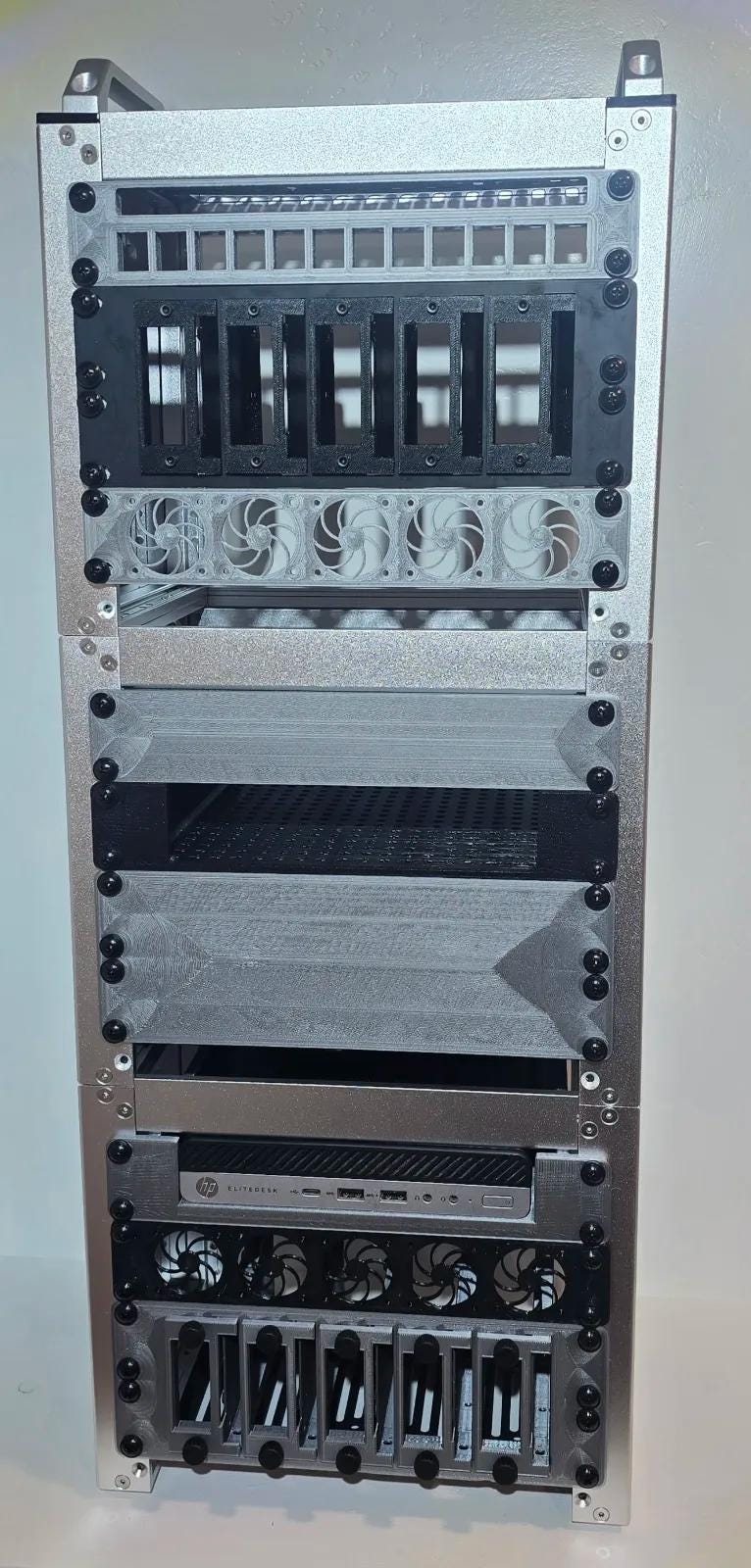 12-Port Keystone Patch Panel for 10" Mini Racks – 1U – Cubi-Rack, Rackmate Compatible