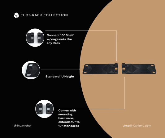 10” to 19” Rack Adapter Ears – Convert Mini Rack Shelves to Standard 19” Racks