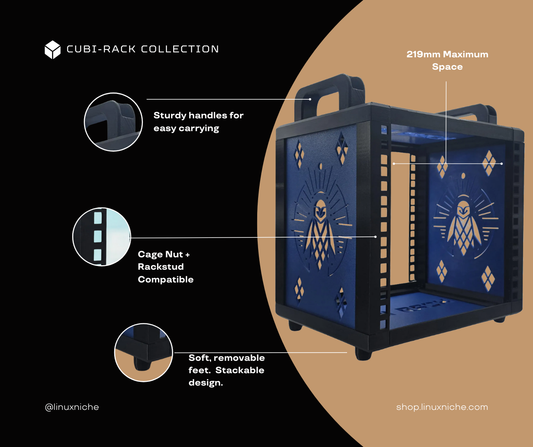 Cubi-Rack | Affordable 5U Stackable Mini (10 Inch) Server Rack for Homelab Enthusiasts