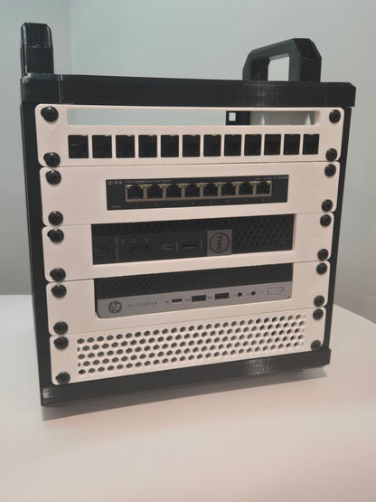 Cubi-Rack | Affordable 5U Stackable Mini (10 Inch) Server Rack for Homelab Enthusiasts