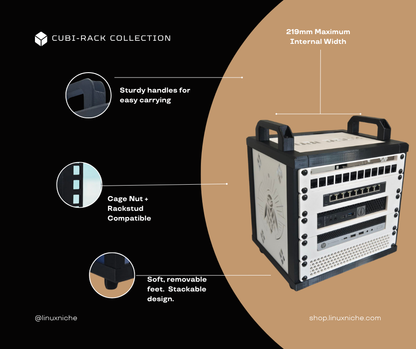 Cubi-Rack | Affordable 5U Stackable Mini (10 Inch) Server Rack for Homelab Enthusiasts