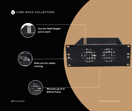 2U Mini-ITX Motherboard Shelf for 10" Mini Rack