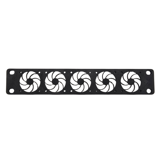 1U 40mm Fan Panel for 10" Mini Rack – Holds 5 Fans