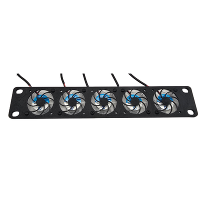1U 40mm Fan Panel for 10" Mini Rack – Holds 5 Fans