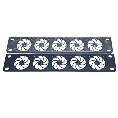 1U 40mm Fan Panel for 10" Mini Rack – Holds 5 Fans