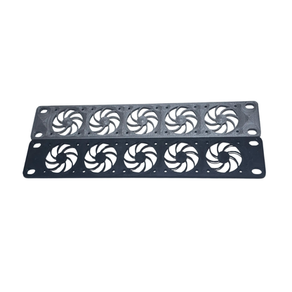 1U 40mm Fan Panel for 10" Mini Rack – Holds 5 Fans