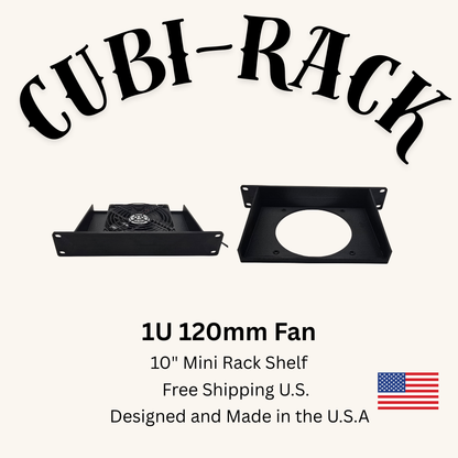 1U 120mm USB Fan Shelf: Mini Rack Cooling for Cubi-Rack & Rackmate