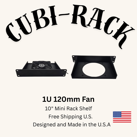 1U 120mm USB Fan Shelf: Mini Rack Cooling for Cubi-Rack & Rackmate