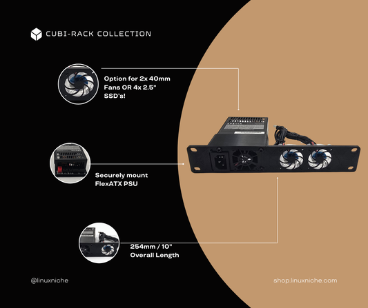 1U FlexATX PSU Shelf for 10" Mini Rack