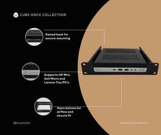 1L Mini PC Shelf for 10" Mini Rack - 1U