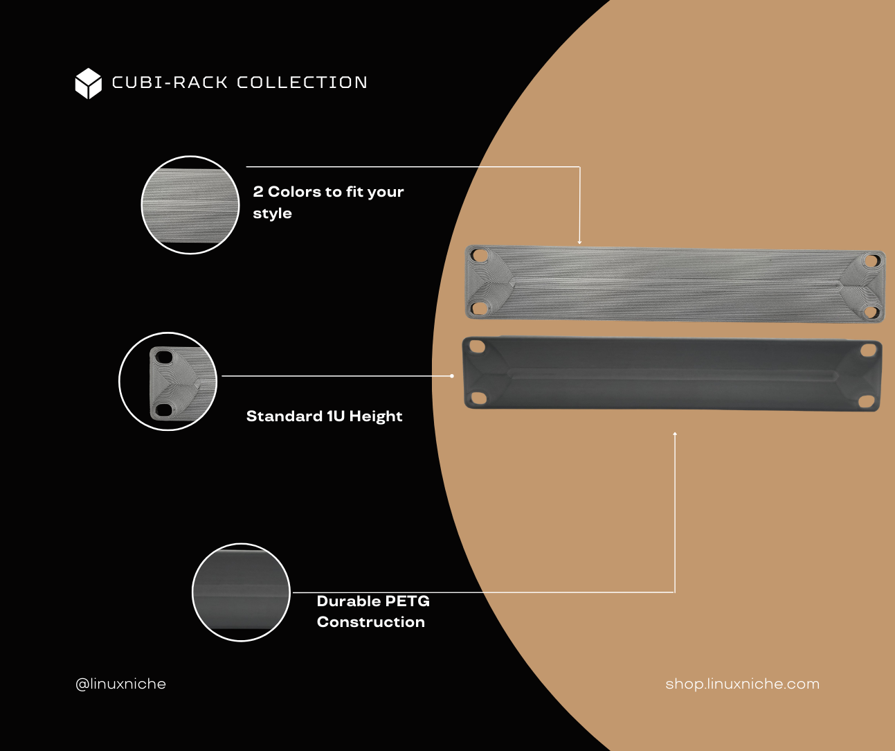 1U Blank Panel for 10" Mini Rack