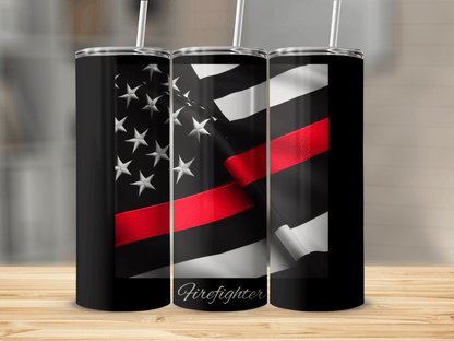 Thin Red Line Firefighter Support Tumbler