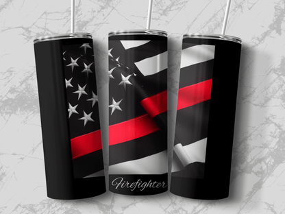 Thin Red Line Firefighter Support Tumbler