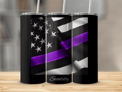 Thin Purple Line Security Guard Support Tumbler