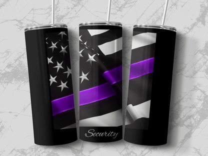 Thin Purple Line Security Guard Support Tumbler