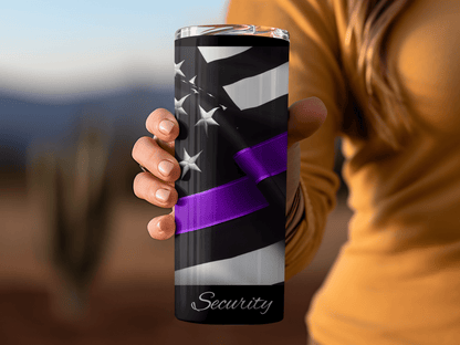 Thin Purple Line Security Guard Support Tumbler