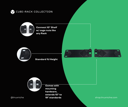 10” to 19” Rack Adapter Ears – Convert Mini Rack Shelves to Standard 19” Racks