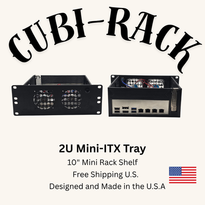 2U Mini-ITX Motherboard Shelf for 10" Mini Rack