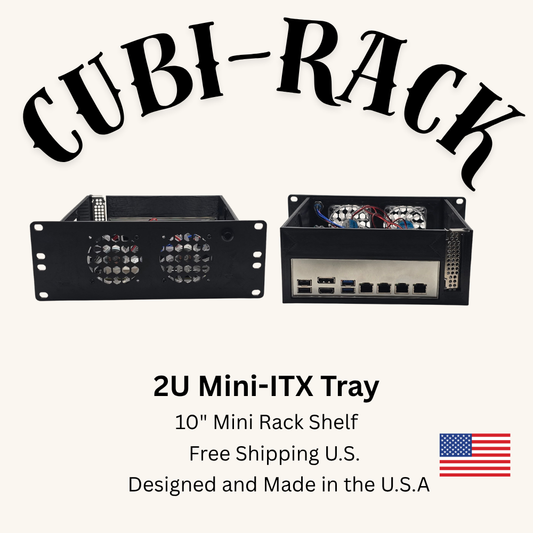 2U Mini-ITX Motherboard Shelf for 10" Mini Rack