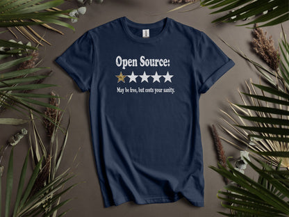 Open Source Funny Review May Be Free, But Costs Sanity T-Shirt