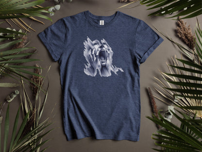 Screaming Face Distressed Art Horror Design T-Shirts