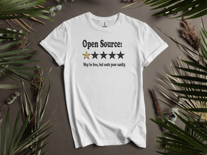 Open Source Funny Review May Be Free, But Costs Sanity T-Shirt